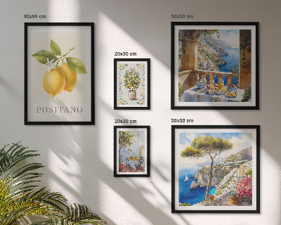 Decorațiune de perete set tablouri Accente de citrice în stil mediteranean