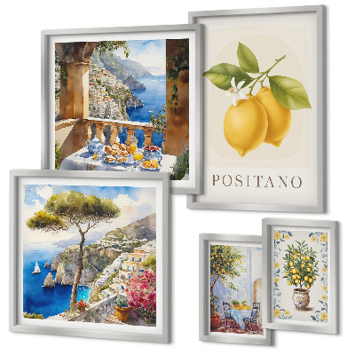 Decorațiune de perete set tablouri Accente de citrice în stil mediteranean