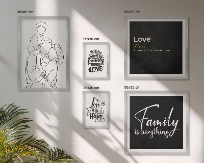 Decorațiune de perete set tablouri Valorile familiale ale iubirii și apropierii