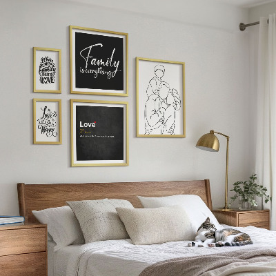 Decorațiune de perete set tablouri Valorile familiale ale iubirii și apropierii