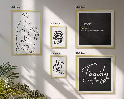Decorațiune de perete set tablouri Valorile familiale ale iubirii și apropierii
