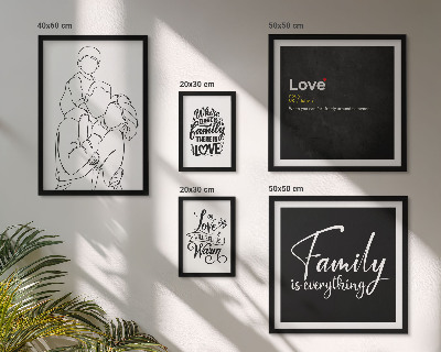 Decorațiune de perete set tablouri Valorile familiale ale iubirii și apropierii