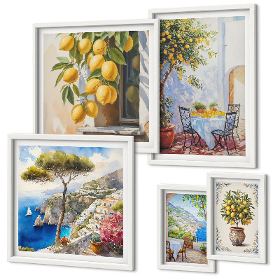 Decorațiune de perete set tablouri Inspirații citrice soare