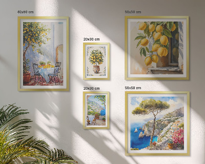 Decorațiune de perete set tablouri Inspirații citrice soare