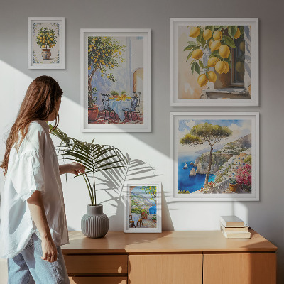 Decorațiune de perete set tablouri Inspirații citrice soare