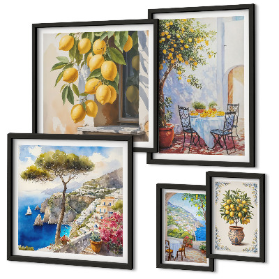Decorațiune de perete set tablouri Inspirații citrice soare