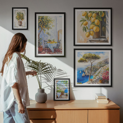 Decorațiune de perete set tablouri Inspirații citrice soare