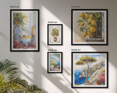 Decorațiune de perete set tablouri Inspirații citrice soare