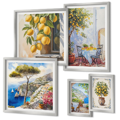 Decorațiune de perete set tablouri Inspirații citrice soare