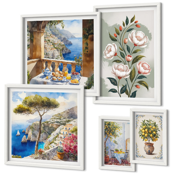 Polyptic înrămat Vederi florale pitorești
