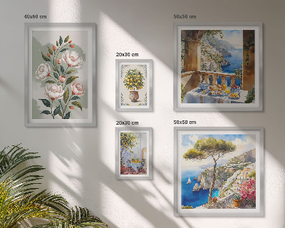 Polyptic înrămat Vederi florale pitorești
