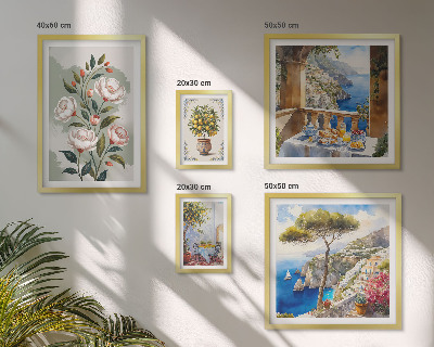 Polyptic înrămat Vederi florale pitorești
