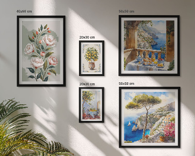 Polyptic înrămat Vederi florale pitorești
