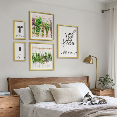 Decorațiune de perete set tablouri Accesorii pentru ierburi aromatice pentru iubitorii de bucătărie