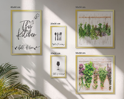 Decorațiune de perete set tablouri Accesorii pentru ierburi aromatice pentru iubitorii de bucătărie