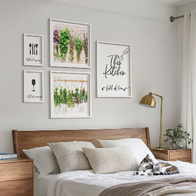 Decorațiune de perete set tablouri Accesorii pentru ierburi aromatice pentru iubitorii de bucătărie