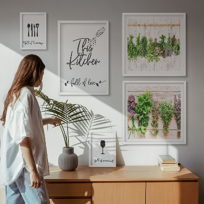 Decorațiune de perete set tablouri Accesorii pentru ierburi aromatice pentru iubitorii de bucătărie