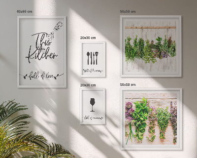 Decorațiune de perete set tablouri Accesorii pentru ierburi aromatice pentru iubitorii de bucătărie