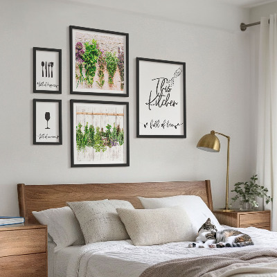 Decorațiune de perete set tablouri Accesorii pentru ierburi aromatice pentru iubitorii de bucătărie