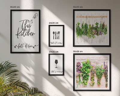 Decorațiune de perete set tablouri Accesorii pentru ierburi aromatice pentru iubitorii de bucătărie