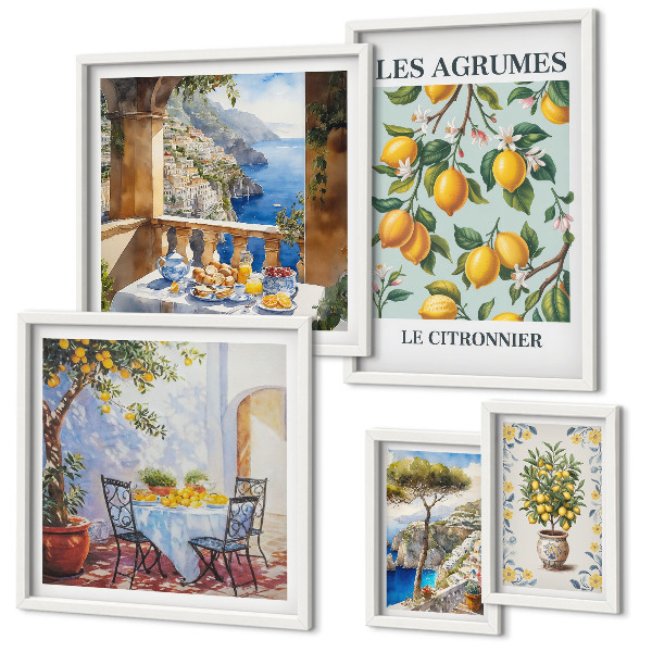 Polyptic înrămat Inspirații citrice Provence