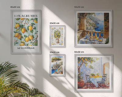 Polyptic înrămat Inspirații citrice Provence