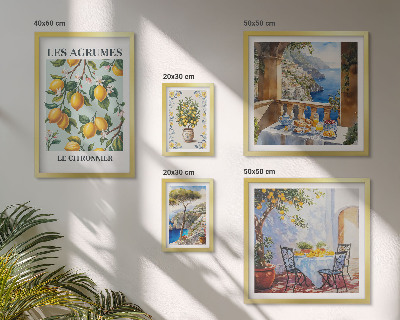 Polyptic înrămat Inspirații citrice Provence