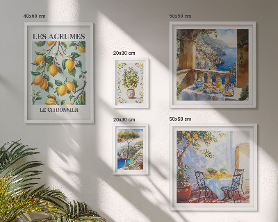 Polyptic înrămat Inspirații citrice Provence