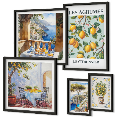 Polyptic înrămat Inspirații citrice Provence
