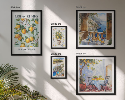 Polyptic înrămat Inspirații citrice Provence