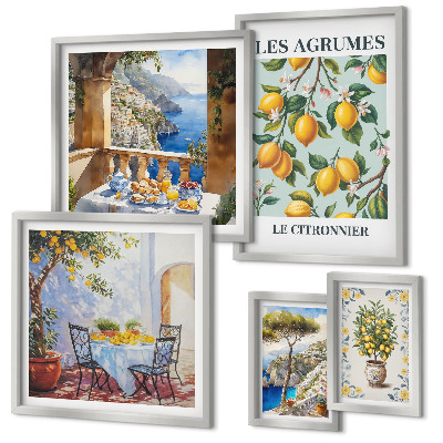 Polyptic înrămat Inspirații citrice Provence