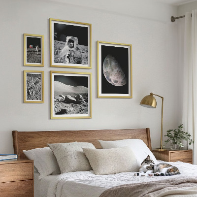 Decorațiune de perete set tablouri Peisajele lunare ale astronauților