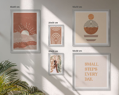 Decorațiune de perete set tablouri Sloganuri pozitive despre natură în stil boho