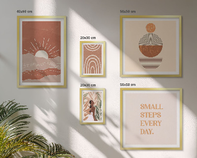 Decorațiune de perete set tablouri Sloganuri pozitive despre natură în stil boho