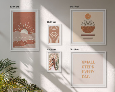 Decorațiune de perete set tablouri Sloganuri pozitive despre natură în stil boho
