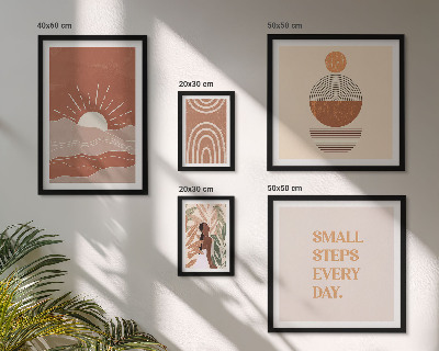 Decorațiune de perete set tablouri Sloganuri pozitive despre natură în stil boho