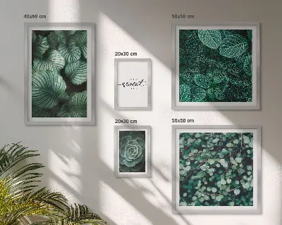 Set de tablouri decorative pentru perete cu frunze verzi moderne