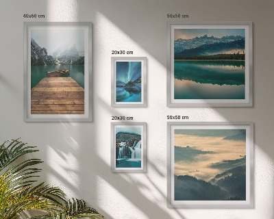 Decorațiune de perete set tablouri Peisaje cascade munți