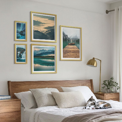 Decorațiune de perete set tablouri Peisaje cascade munți