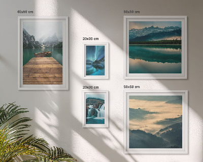 Decorațiune de perete set tablouri Peisaje cascade munți