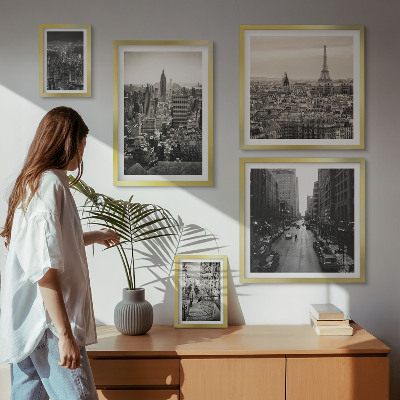 Decorațiune de perete set tablouri Panorame ale orașelor capitalelor europene