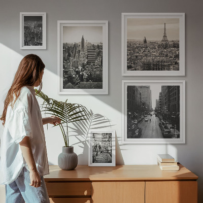 Decorațiune de perete set tablouri Panorame ale orașelor capitalelor europene