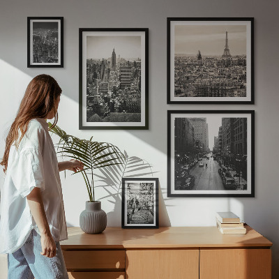 Decorațiune de perete set tablouri Panorame ale orașelor capitalelor europene