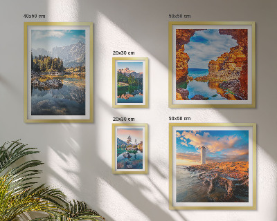 Decorațiune de perete set tablouri Vederi naturale la apă de munte