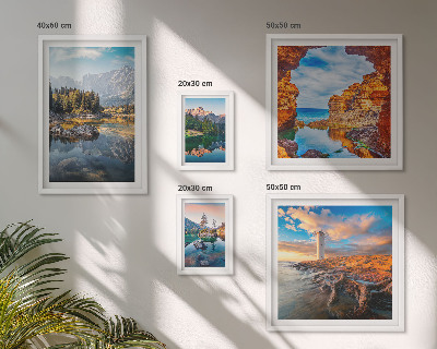 Decorațiune de perete set tablouri Vederi naturale la apă de munte