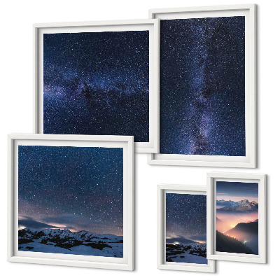 Decorațiune de perete set tablouri Peisaje cosmice