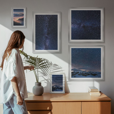 Decorațiune de perete set tablouri Peisaje cosmice