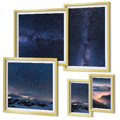 Decorațiune de perete set tablouri Peisaje cosmice