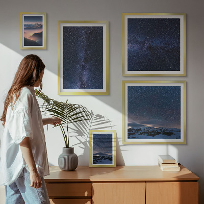 Decorațiune de perete set tablouri Peisaje cosmice