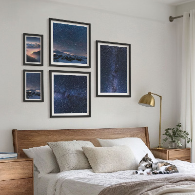Decorațiune de perete set tablouri Peisaje cosmice